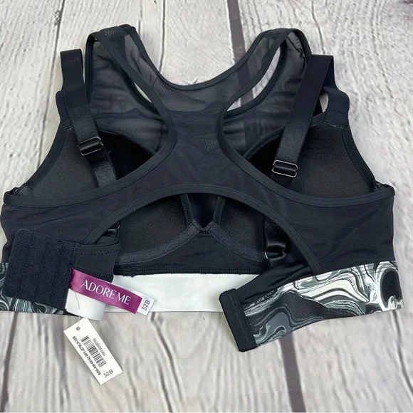 ADORE ME Micah Contour black sports bra NEW, size 32B - Picture 8 of 15
